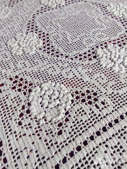 Салфетка вязаная, ручная работа, винтаж Европа