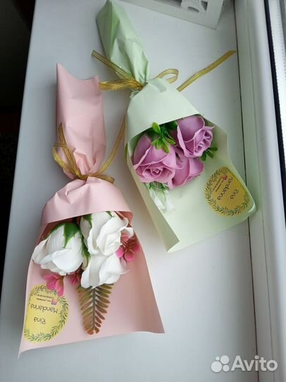 Букет из мыльных роз