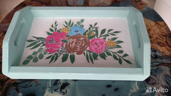 Поднос деревянный. Ручная работа