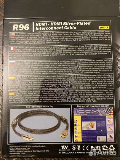 Hdmi кабель daxx (1.1m)