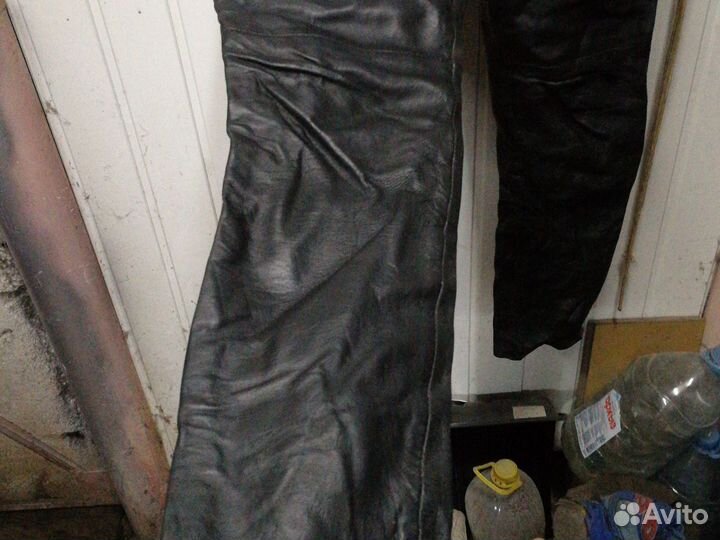 Байкерские кожаные штаны 43 размер