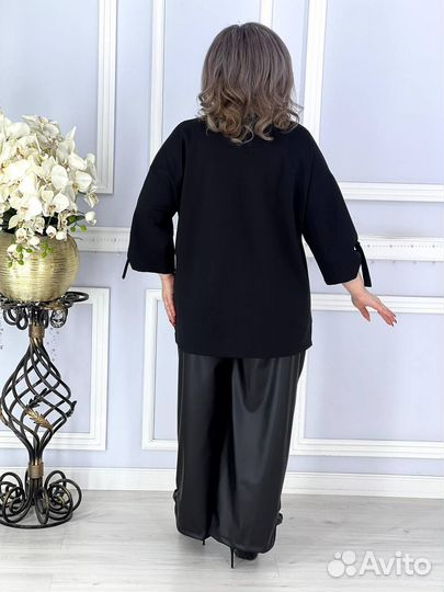 Костюм двойка с кюлотами большой размер