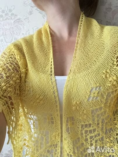 Шаль-парео ручной работы