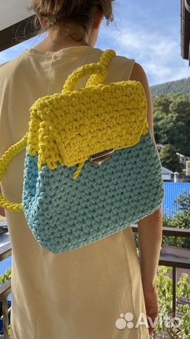 Рюкзак вязаный детский