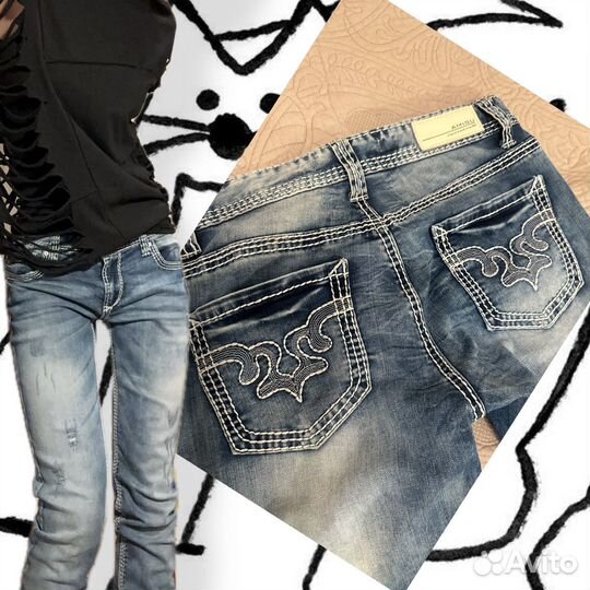 Джинсы 27 affliction type y2k