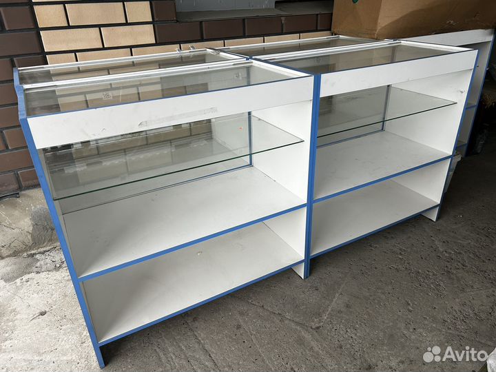 Стеллаж витрина стеклянный