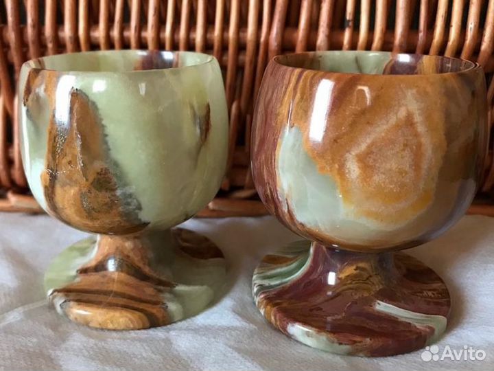 Рюмки из оникса новые в подарочной упаковке