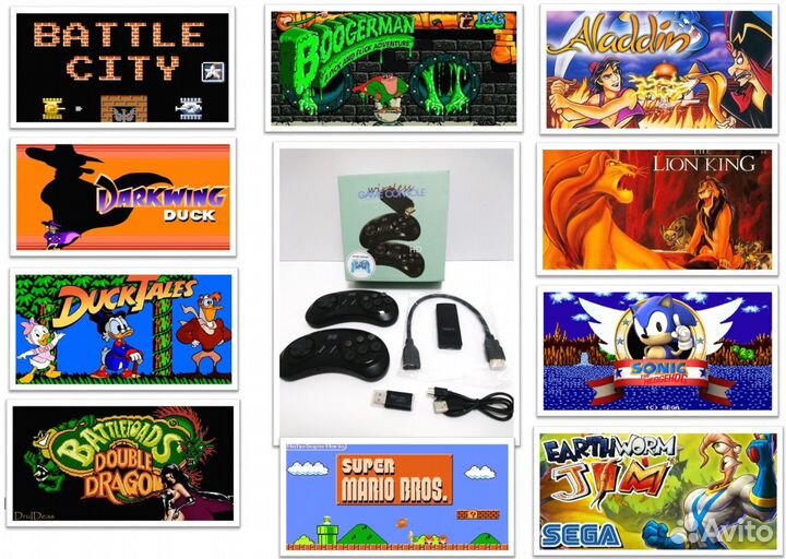 Игровая флеш-приставка Sega+Dendy HD