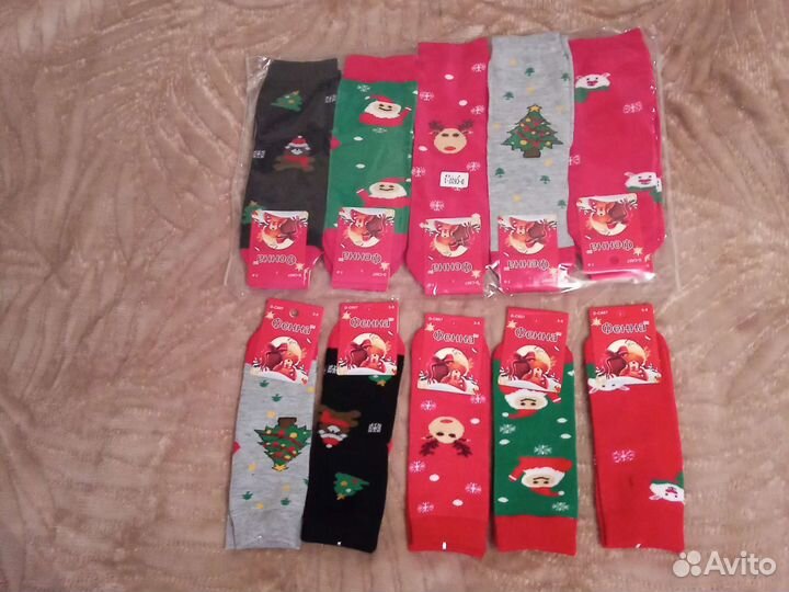 Носки детские новогодние