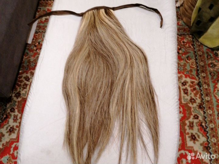Хвост из натуральных волос. Новый. длина 45 см