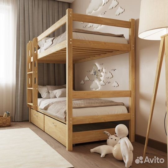 Двухъярусная кровать для детей и взрослых