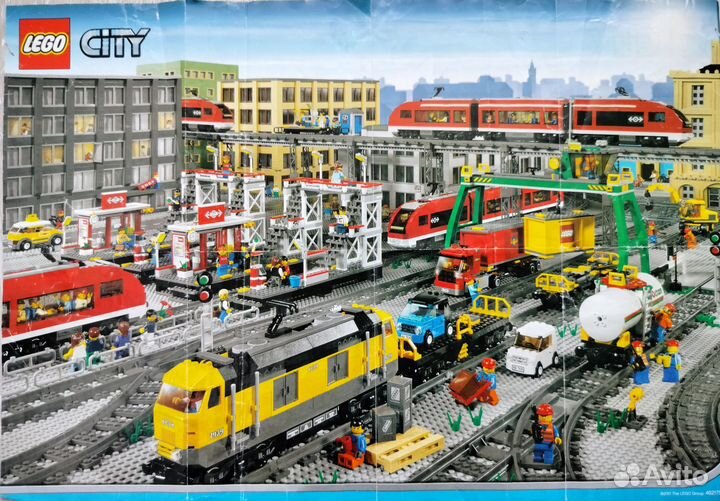 Lego city железная дорога 7937,7938,7939
