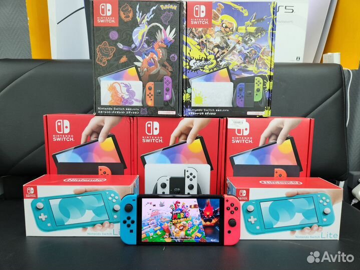 Nintendo Switch Oled Новый + 1500 Игр в подарок