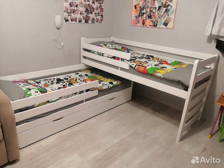 Кровать выдвижная двухъярусная модель 25-mix