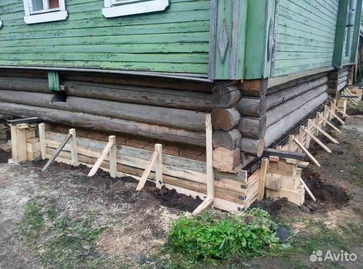 Замена венцов, Ремонт полов, Подъём домов