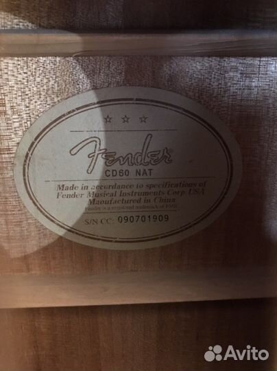 Акустическая гитара Fender CD60 NAT
