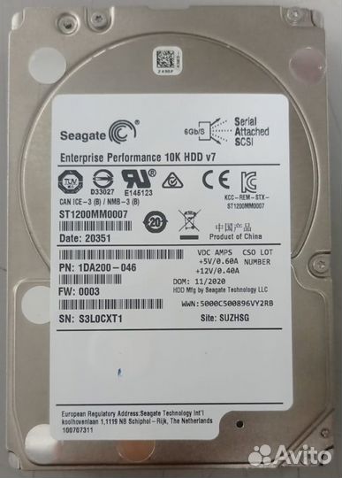 Жесткий диск SAS 10TB, 14TB, 4Tb