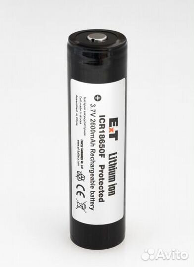 Аккумулятор ET ICR18650F Protected (2600мАч )