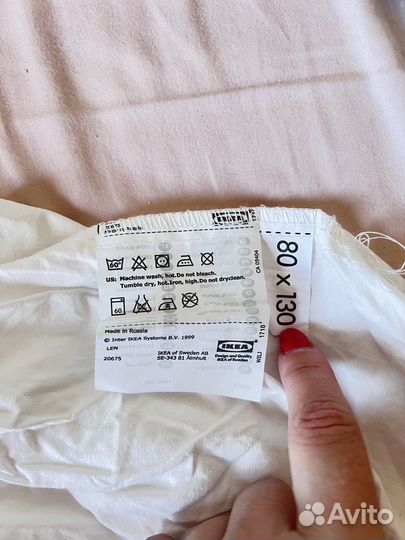 Простынь на резинке IKEA 80*130