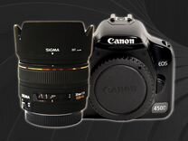 Зеркальный фотоаппарат Canon 450D + Sigma 30mm 1.4
