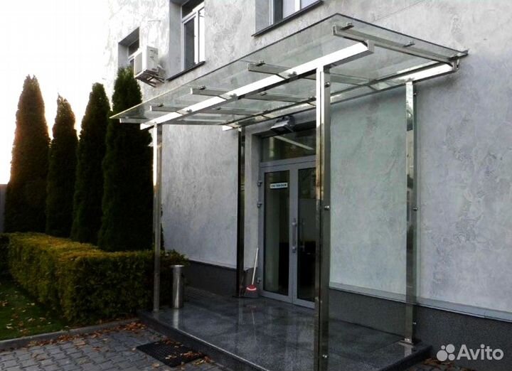 Стеклянные козырьки