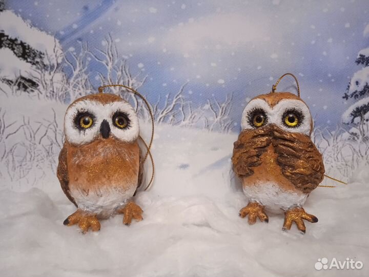 Ёлочные ватные игрушки 