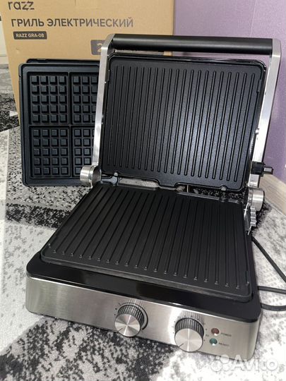 Электрогриль и вафельница новый 2в1