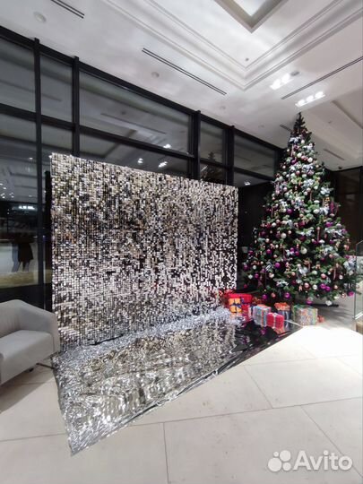 Новогоднее оформление офисов магазинов