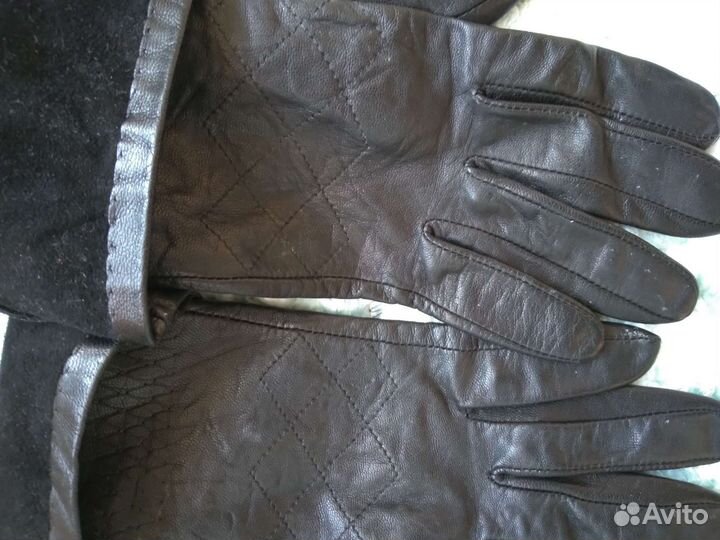 Перчатки женские кожаные