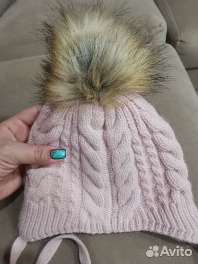 Шапка зимняя для девочки 50 52 новая