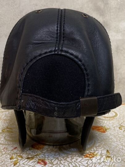 Кепка мужская кожаная