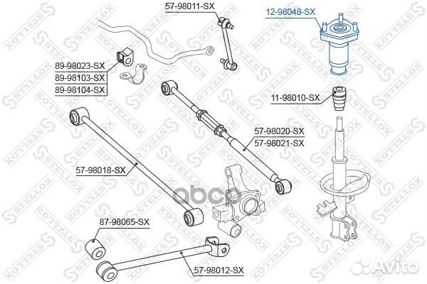 Опора амортизатора заднего Toyota Camry all 96-01