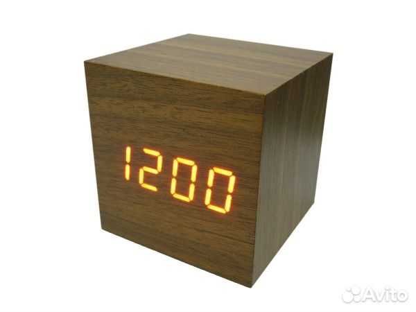 Часы(деревянные) + дата+ температура VST-869 ассор