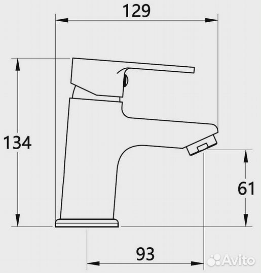 Смеситель voda для раковины Fin (FN26)