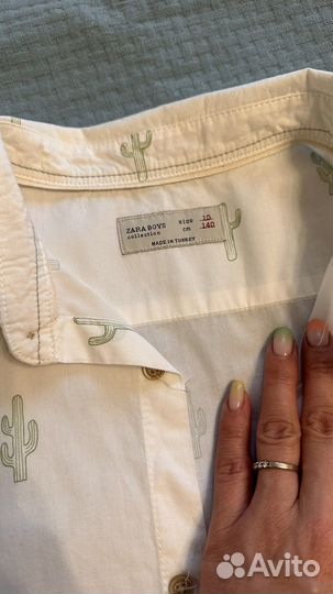 Рубашка zara для мальчика 140