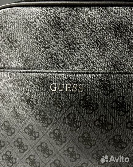 Мужская кожаная сумка Guess