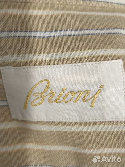 Brioni Рубашка Италия Оригинал Лён Хлопок