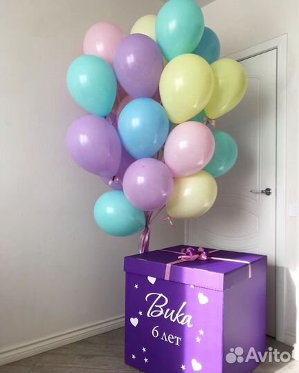 Коробка сюрприз с Воздушными Шарами
