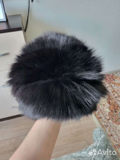Шапка норка вязаная
