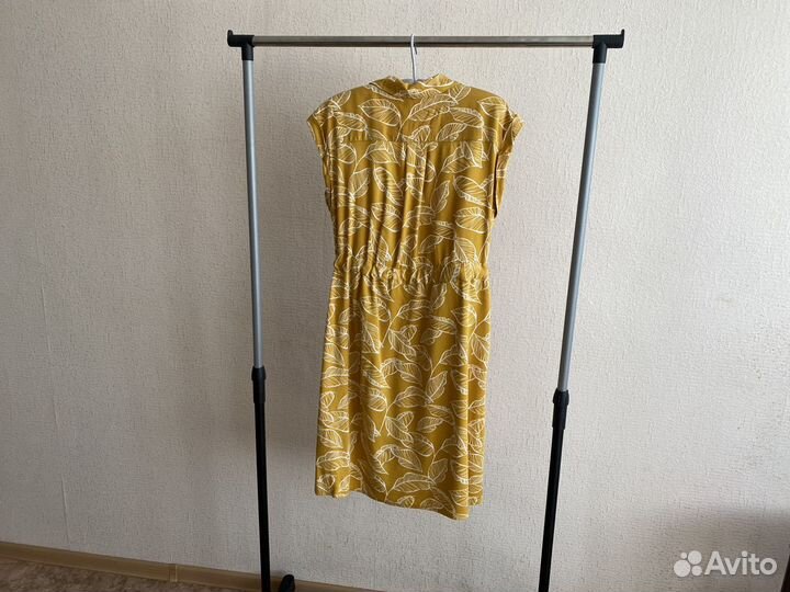 Платье-сарафан горчичное летнее 46 размер