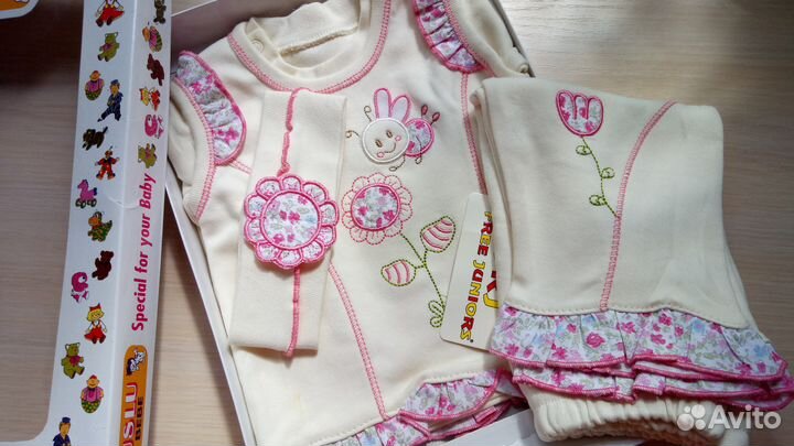 Подарочный комплект на девочку Турция хлопок 74рр