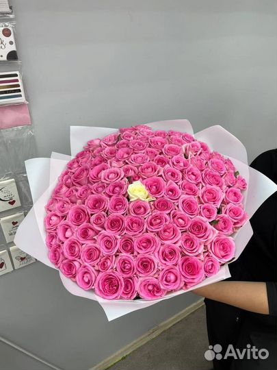 Букет 101 роза Цветы розы 25 31 51 Доставка