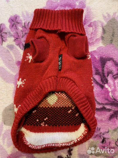 Вязаный свитер для собачки