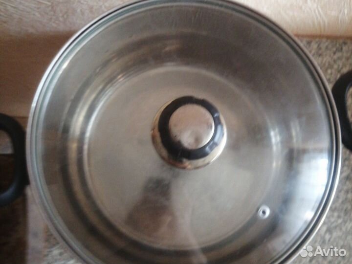 Кастрюля с крышкой из нержавейки 6 литров