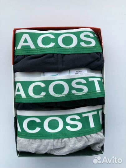 Набор мужских трусов lacoste, 3 шт, боксеры