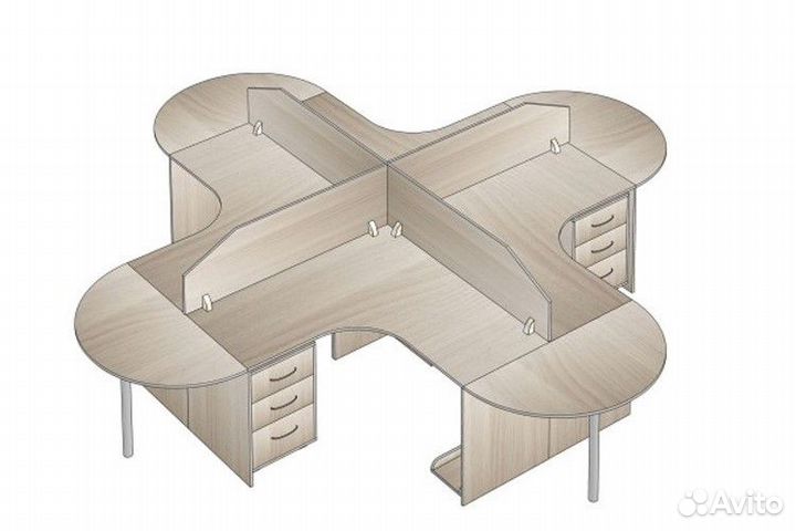 Тумба выкатная под офисный стол. В наличии