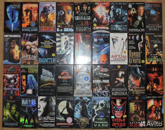 Видеокассеты VHS Боевики Ужасы Фантастика 1