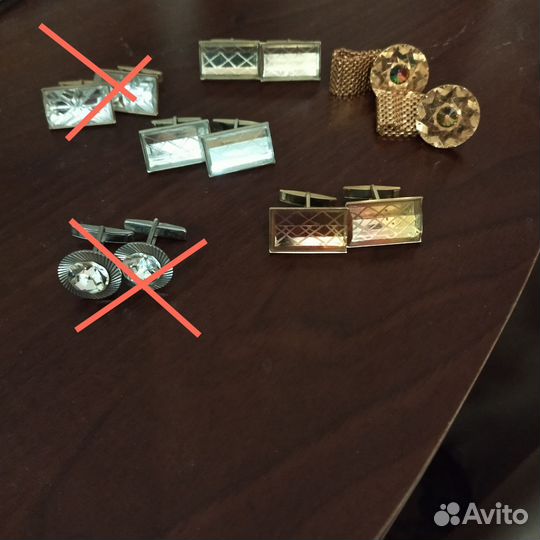 Запонки горный хрусталь СССР. Кинореквизит