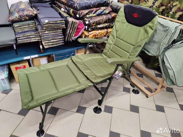 Кресло карповое Mifine 55071 c подставкой для ног