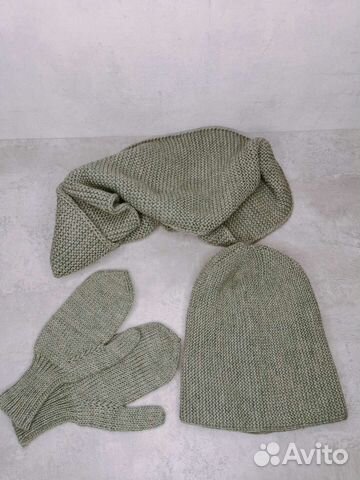 Комплект шапка+снуд+варежки